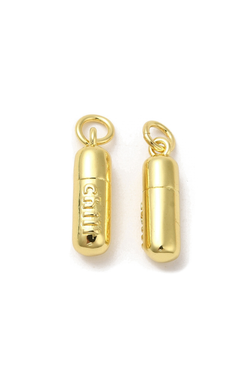 Gold Chill Pill Charm