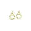 CZ Gold Round Circle Charm