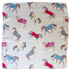 Lila Horses in Blankets Scarf -36