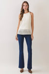 Fringe Hem Sleeveless Top