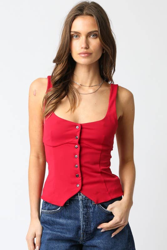 Paloma Button Top