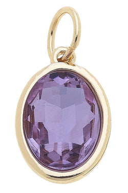 Birthstone Glass Charm