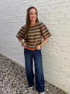Orange Stripe Knitted Top