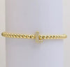 Gold Beaded Initial Bracelets