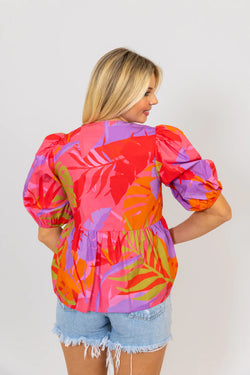 Tropical Knot Tie Top