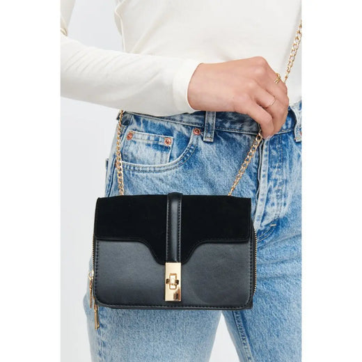 Suede Crossbody Bag