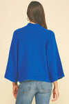 Wide Sleeve Mock Neck Sweater