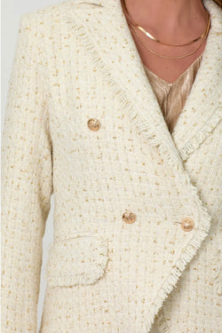 Tweed Fringe Edge Blazer