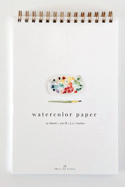Spiral Watercolor Paper Pad by Emily Lex