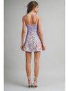 Lavender Satin Mini Flare Dress