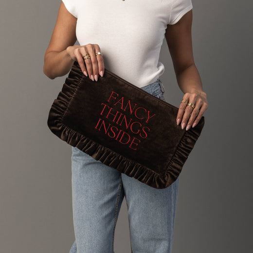 Ruffle Saying Travel Pouch