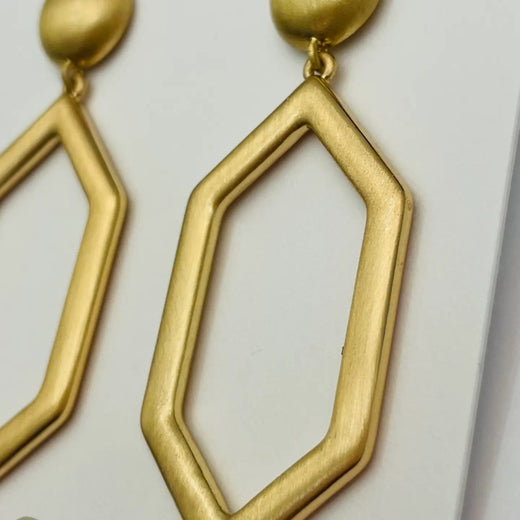 Hexagon Dangle Earrings