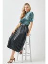 Leather Pleating Skirt