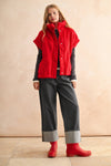 Teddy Fabric Vest Jacket