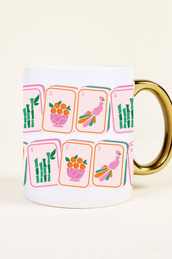 Mahjong Tiles Cozy Cute Ceramic Mug