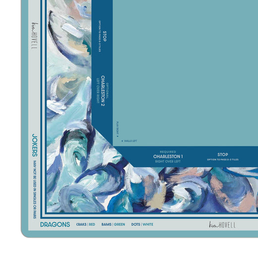 Mahjong Mat - Azul Oysters by Kim Hovell
