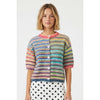 Rainbow Stripe Button Cardigan