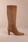Suede Knee-High Boots