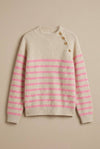 Striped Mock Neck Sweater