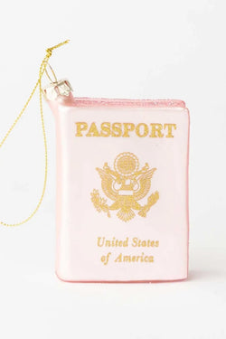 Passport Boxed Glass Ornament