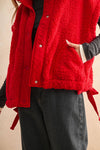 Teddy Fabric Vest Jacket