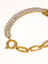 Benson 18K Gold Rhinestone Chain Bracelet