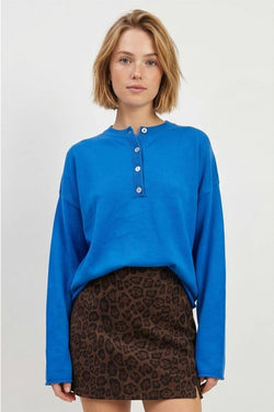 Henley Cotton Sweater