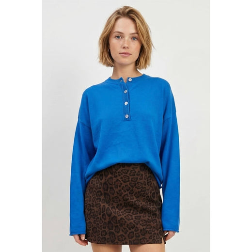 Henley Cotton Sweater