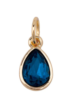 Rhinestone Teardrop Charm