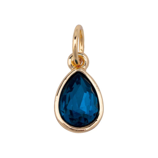 Rhinestone Teardrop Charm