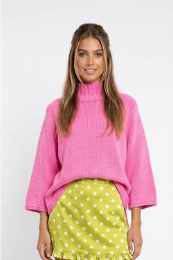 Mock Neck Batwing Sweater