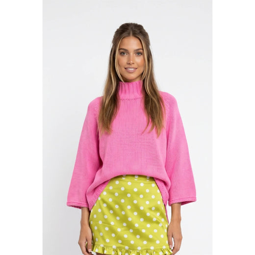 Mock Neck Batwing Sweater