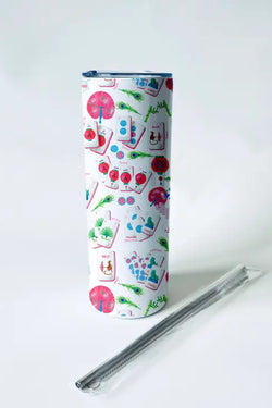 Mahjong Alphabet Pattern Tumbler 20 oz.