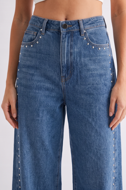 Studded Wide Leg Jeans