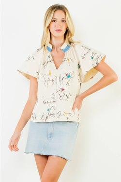 THML, Horse Print Top