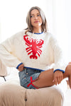 Lobster Knit Cropped Sweater
