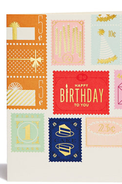 Vintage Stamps Happy Birthday