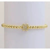 Gold Beaded Initial Bracelets