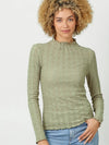 Lettuce Edge Textured Knit Top