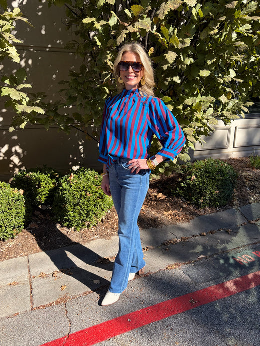 High Rise Hem Straight Jeans