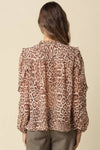 Cora Leopard Print Ruffle Blouse