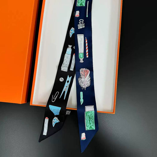 Art Supply Illustration Twilly Scarf