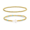 Cross Beaded Bracelet Charm Set