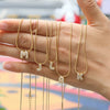 Rhinestone Gold Initial Letter Necklace