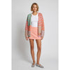 Multi Stripe Open Cardigan