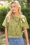 Front Bow Floral Top