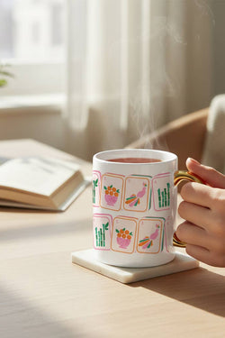 Mahjong Tiles Cozy Cute Ceramic Mug