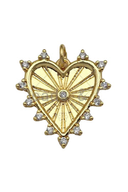 Radial On Heart Shape Charm