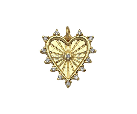 Radial On Heart Shape Charm