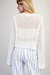 Crochet Scallop Trim Sweater